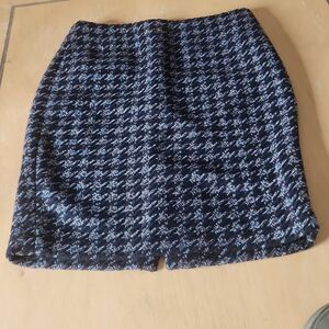 Ann Taylor factory navy blue geometric pencil skirt women's size 4 petite